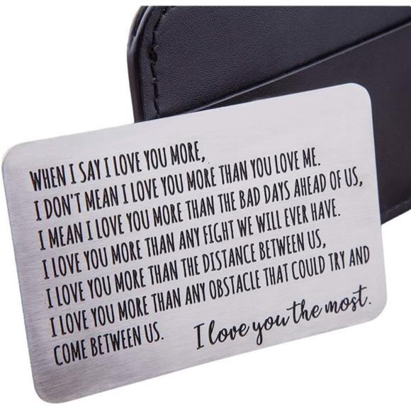 Wallet Insert Card Gifts for Men Husband from Wife Girlfriend Boyfriend Birthday - Picture 2 of 7